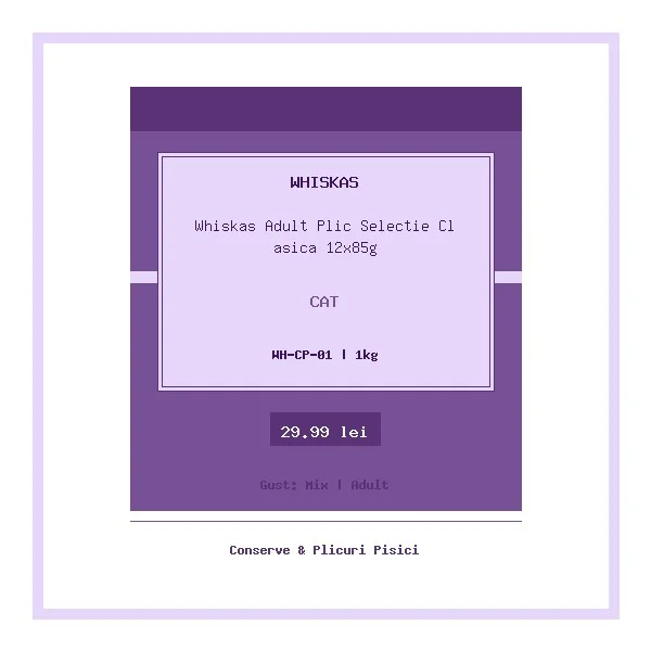 Whiskas Adult Plic Selectie Clasica 12x85g